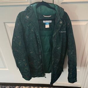 Columbia Kids Patterned Green Winter Jacket